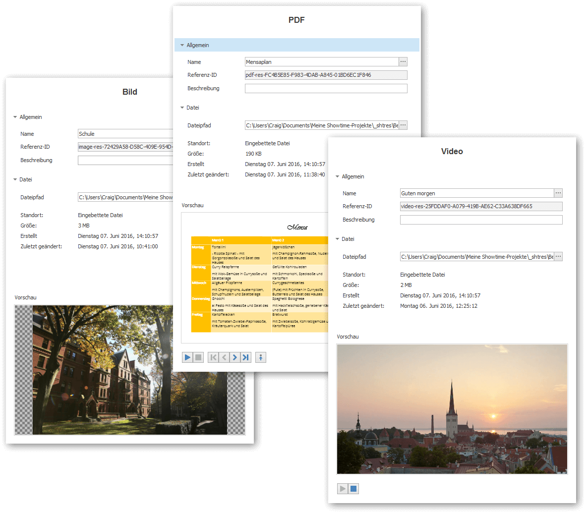 Screenshot: Resources overview