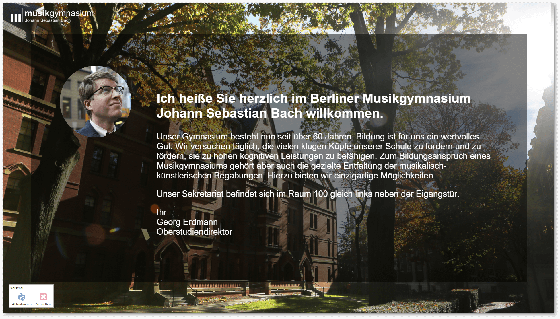 Screenshot: Vollbildvorschau