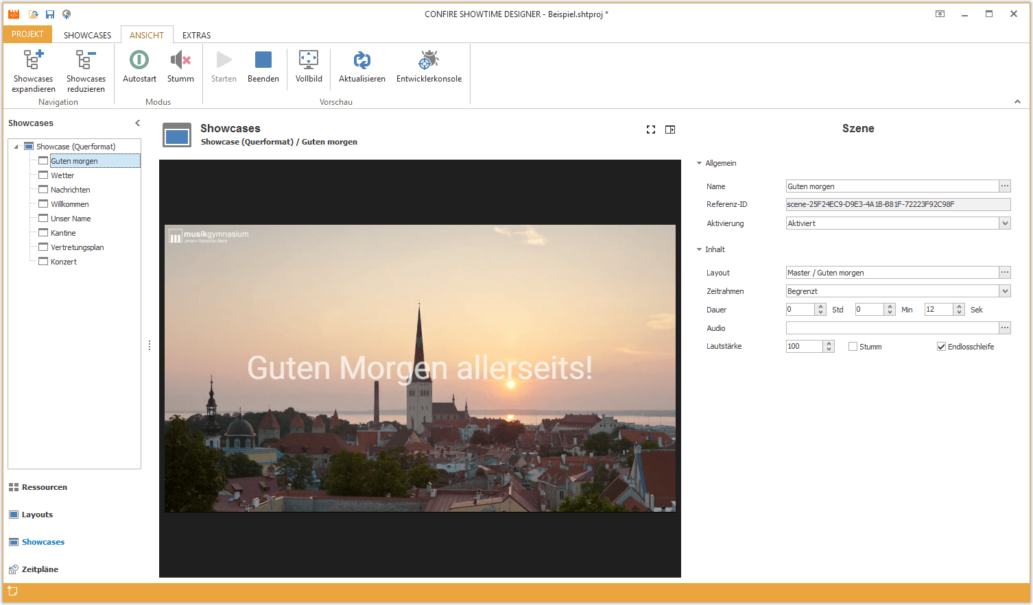 Screenshot: Confire Showtime Designer